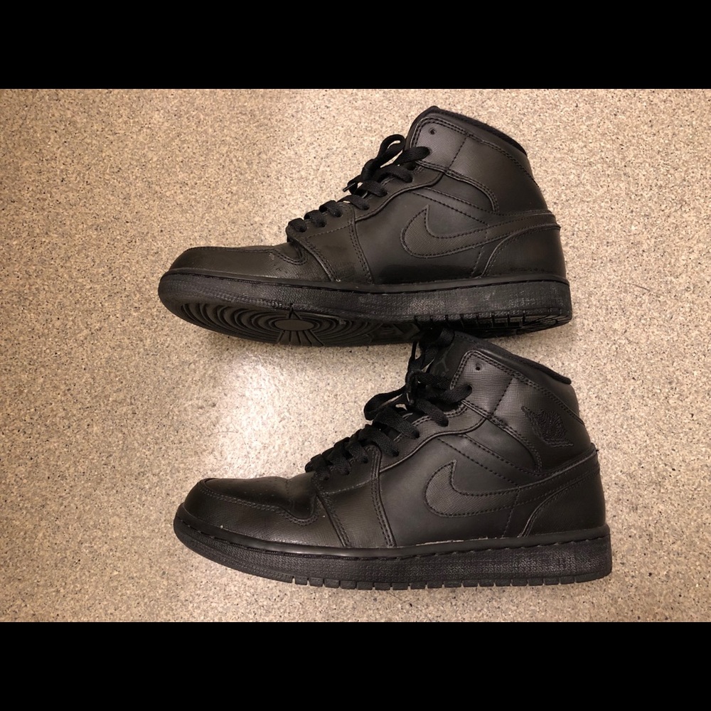 Air Jordan 1 black, men, size 8.5
